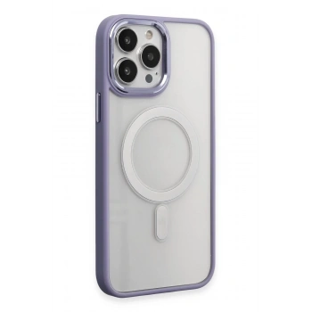 iPhone 15 Pro Max Kılıf Room Magneticsafe Silikon - Lila