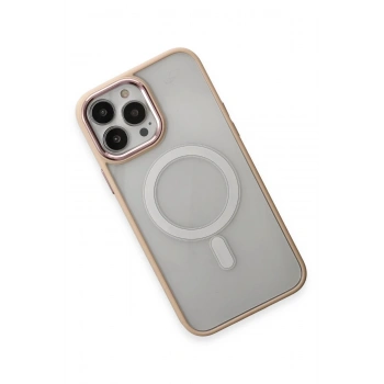 iPhone 15 Pro Max Kılıf Room Magneticsafe Silikon - Pudra