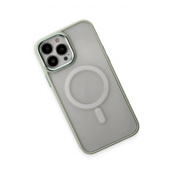 iPhone 15 Pro Max Kılıf Room Magneticsafe Silikon - Su Yeşili