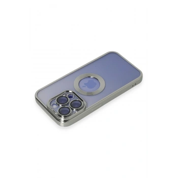 iPhone 15 Pro Max Kılıf Slot Silikon - Gümüş