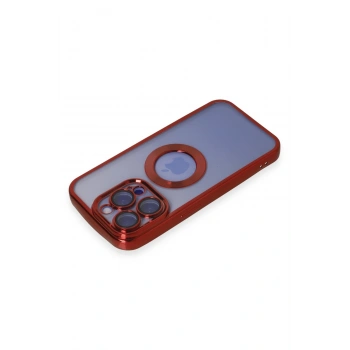 iPhone 15 Pro Max Kılıf Slot Silikon - Kırmızı