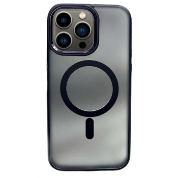 iPhone 15 Pro Max Solid Magsafe Kapak - Derin Mor