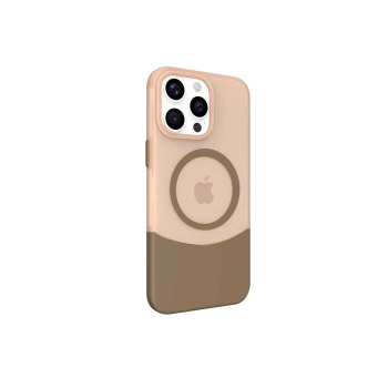 iPhone 15 Pro PC Suit Magsafe Kapak - Kahverengi