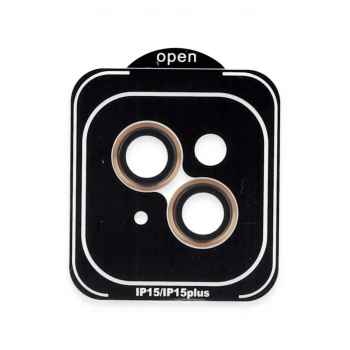 iPhone 15 PVD Metal Kamera Lens - Turuncu