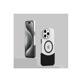 iPhone 16 Carbon Puzzle Magsafe Kapak - Açık Mavi