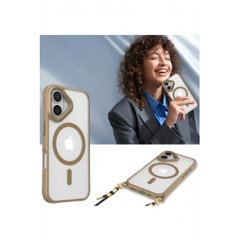 iPhone 16 Kılıf Enka Magsafe Silikon Kılıf - Şeffaf