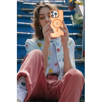 iPhone 16 Plus Flet Lens Magsafe Kapak - Derin Mor