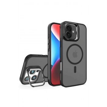 iPhone 16 Plus Flet Lens Magsafe Kapak - Siyah