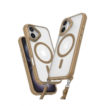 iPhone 16 Plus Kılıf Enka Magsafe Silikon Kılıf - Desert