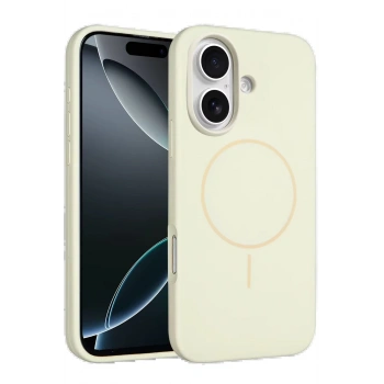 iPhone 16 Plus Kılıf Jully Magsafe Kapak - Bej