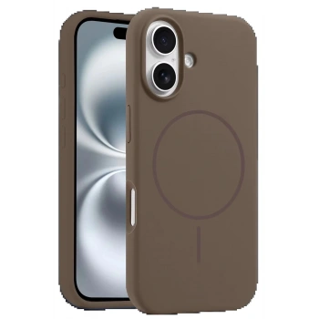 iPhone 16 Plus Kılıf Jully Magsafe Kapak - Kahverengi