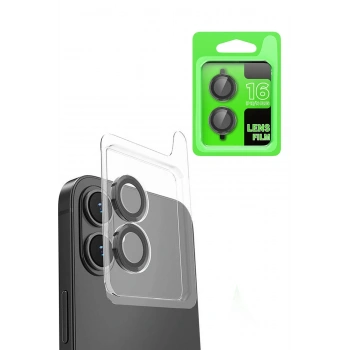 iPhone 16 Plus Raze Metal Kamera Lens - Siyah