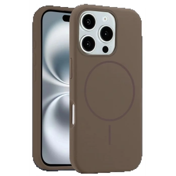 iPhone 16 Pro Kılıf Jully Magsafe Kapak - Kahverengi