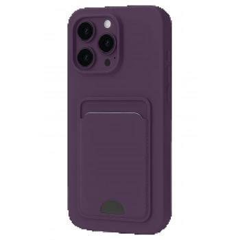 iPhone 16 Pro Kılıf Kelvin Kartvizitli Silikon - Derin Mor