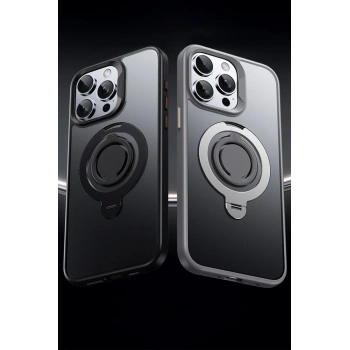 iPhone 16 Pro Max Avatar 360 Dönen Magsafe Kapak - Titan Gri