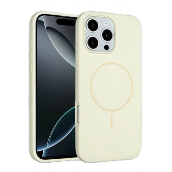 iPhone 16 Pro Max Kılıf Jully Magsafe Kapak - Bej