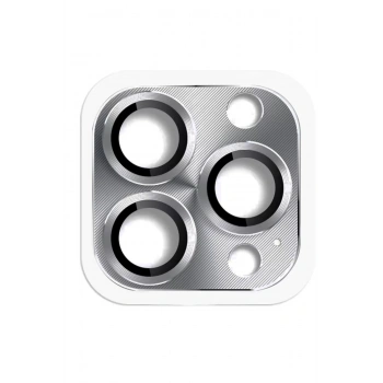 iPhone 16 Pro Max Pers Alüminyum Kamera Lens - Gri