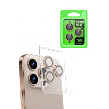 iPhone 16 Pro Max Raze Metal Kamera Lens - Natural Grey