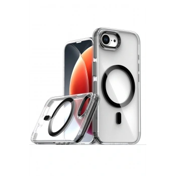 iPhone 16E Bella Magsafe Kapak - Siyah