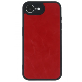 iPhone 16E Kılıf Aras Deri Kapak - Kırmızı