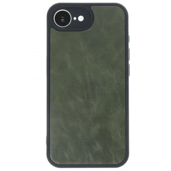 iPhone 16E Kılıf Aras Deri Kapak - Koyu Yeşil