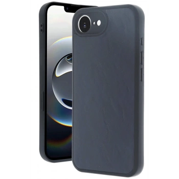 iPhone 16E Kılıf Aras Deri Kapak - Lacivert