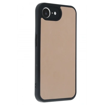 iPhone 16E Kılıf Aras Deri Kapak - Pudra