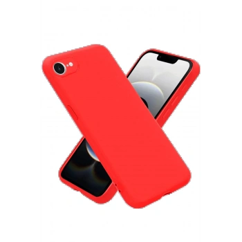 iPhone 16E Kılıf First Silikon - Kırmızı