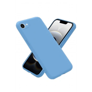 iPhone 16E Kılıf First Silikon - Mavi