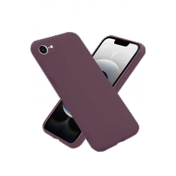 iPhone 16E Kılıf First Silikon - Mürdüm