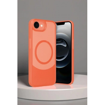 iPhone 16E Kılıf Maya Karbon Kapak - Kırmızı