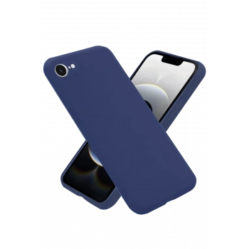 iPhone 16E Kılıf Nano içi Kadife Silikon - Lacivert