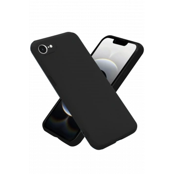 iPhone 16E Kılıf Nano içi Kadife Silikon - Siyah