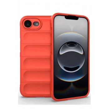 iPhone 16E Kılıf Optimum Silikon - Kırmızı