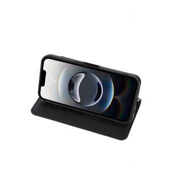 iPhone 16E Kılıf Trend S Plus Kapaklı Kılıf - Siyah