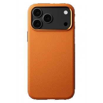 iPhone 17 Pro Max Wonder Deri Magsafe Kapak - Turuncu