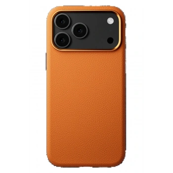 iPhone 17 Pro Wonder Deri Magsafe Kapak - Turuncu