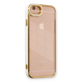 iPhone 6 Kılıf Liva Lens Silikon - Beyaz