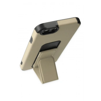 iPhone 6 Kılıf Mega Standlı Silikon - Gold