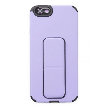 iPhone 6 Kılıf Mega Standlı Silikon - Lila