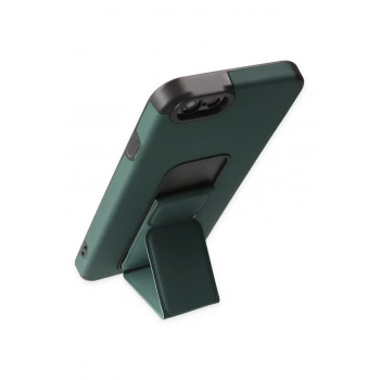 iPhone 6 Kılıf Mega Standlı Silikon - Yeşil