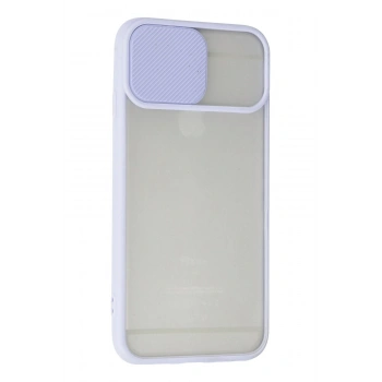 iPhone 6 Kılıf Palm Buzlu Kamera Sürgülü Silikon - Lila