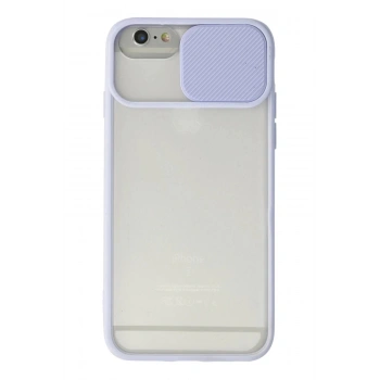 iPhone 6 Kılıf Palm Buzlu Kamera Sürgülü Silikon - Lila
