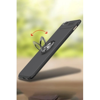 iPhone 6 Kılıf Range Yüzüklü Silikon - Kırmızı