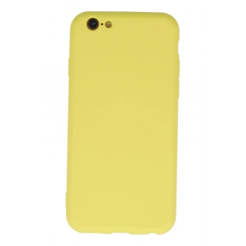 iPhone 6 Plus Kılıf Nano içi Kadife Silikon - Sarı