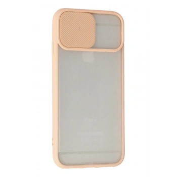 iPhone 6 Plus Kılıf Palm Buzlu Kamera Sürgülü Silikon - Pembe