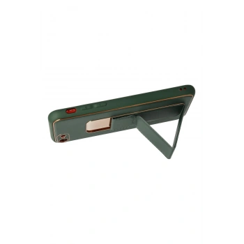 iPhone 7 Kılıf Coco Deri Standlı Kapak - Yeşil