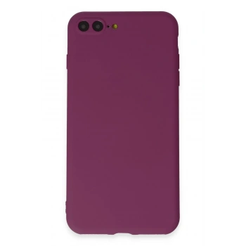 iPhone 7 Plus Kılıf First Silikon - Mürdüm