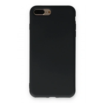 iPhone 7 Plus Kılıf Nano içi Kadife Silikon - Siyah