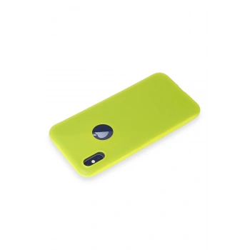 iPhone X Kılıf First Silikon - Parlak Sarı